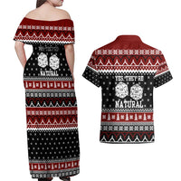 They Are Natural Christmas Couples Matching Off Shoulder Maxi Dress and Hawaiian Shirt Xmas Holiday Patterns - Wonder Print Shop