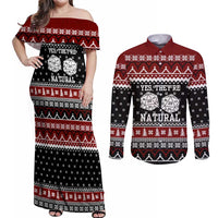 They Are Natural Christmas Couples Matching Off Shoulder Maxi Dress and Long Sleeve Button Shirt Xmas Holiday Patterns - Wonder Print Shop