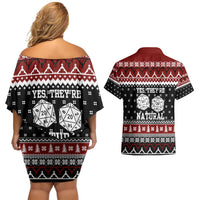 They Are Natural Christmas Couples Matching Off Shoulder Short Dress and Hawaiian Shirt Xmas Holiday Patterns - Wonder Print Shop