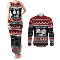They Are Natural Christmas Couples Matching Tank Maxi Dress and Long Sleeve Button Shirt Xmas Holiday Patterns - Wonder Print Shop