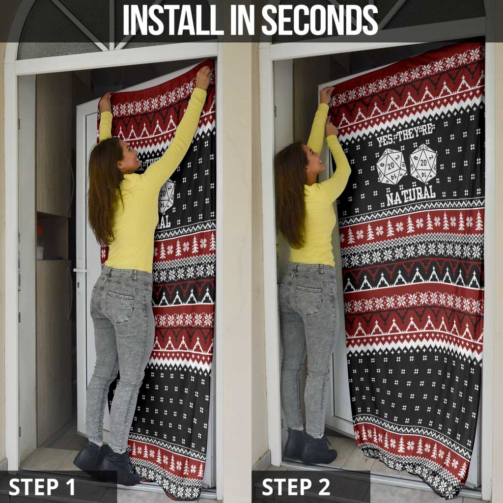 They Are Natural Christmas Door Cover Xmas Holiday Patterns - Wonder Print Shop