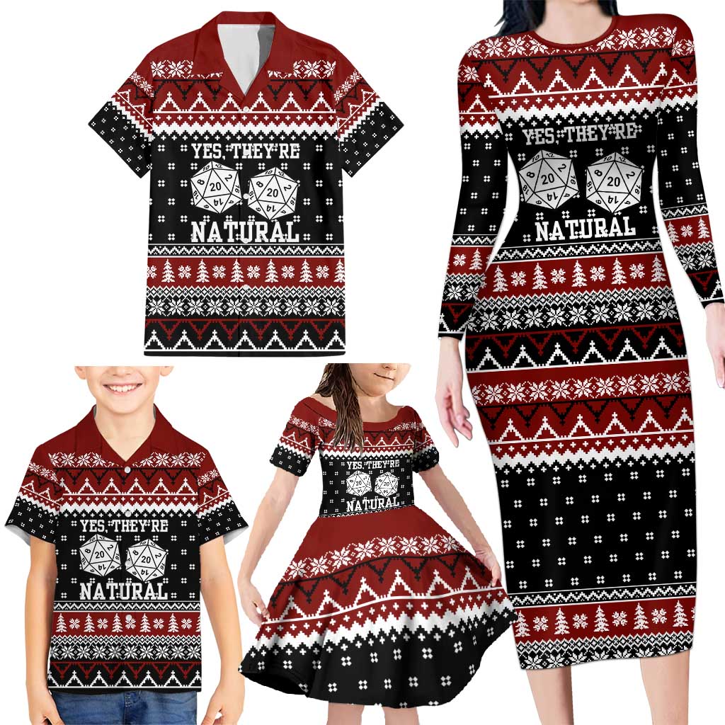 They Are Natural Christmas Family Matching Long Sleeve Bodycon Dress and Hawaiian Shirt Xmas Holiday Patterns - Wonder Print Shop