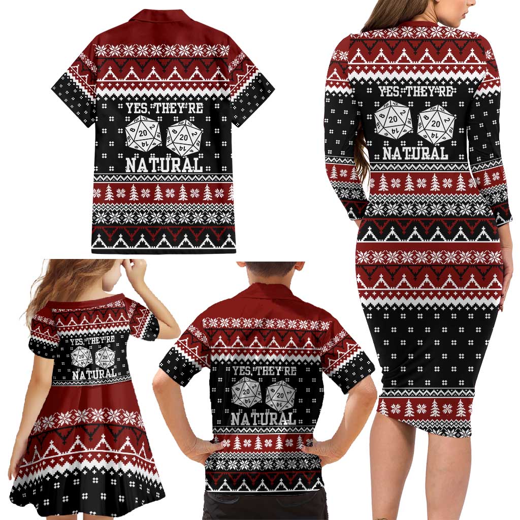 They Are Natural Christmas Family Matching Long Sleeve Bodycon Dress and Hawaiian Shirt Xmas Holiday Patterns - Wonder Print Shop