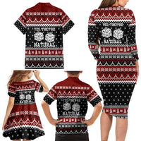 They Are Natural Christmas Family Matching Long Sleeve Bodycon Dress and Hawaiian Shirt Xmas Holiday Patterns - Wonder Print Shop