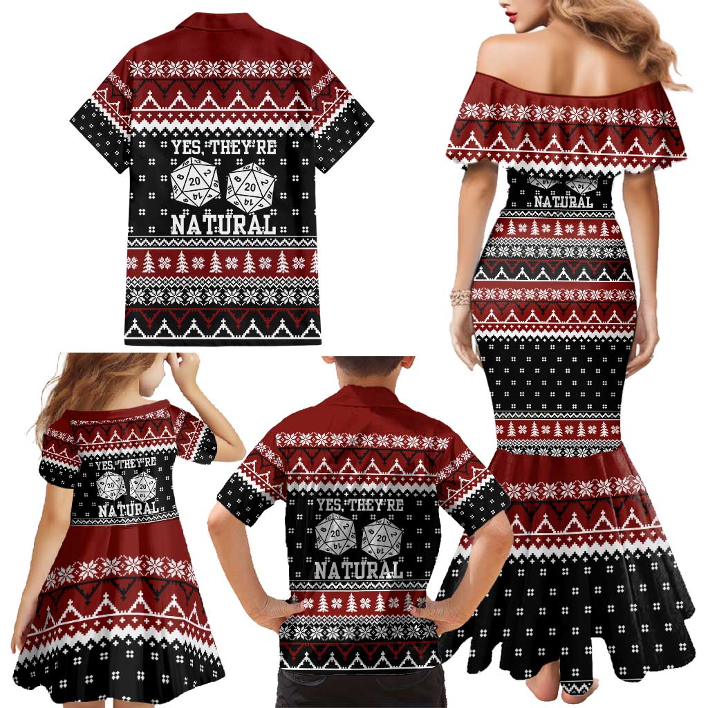 They Are Natural Christmas Family Matching Mermaid Dress and Hawaiian Shirt Xmas Holiday Patterns - Wonder Print Shop