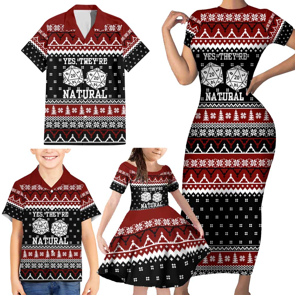 They Are Natural Christmas Family Matching Short Sleeve Bodycon Dress and Hawaiian Shirt Xmas Holiday Patterns - Wonder Print Shop