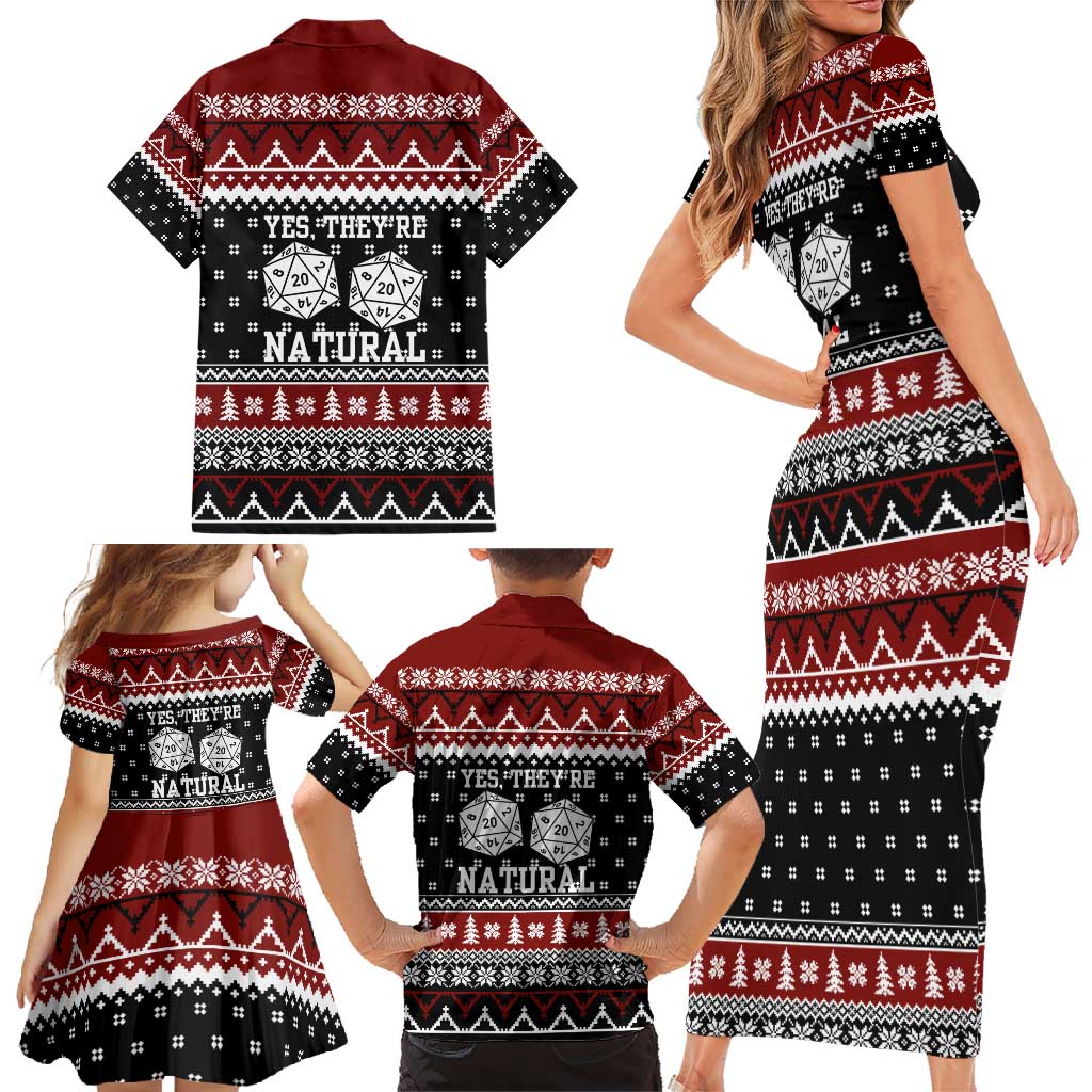 They Are Natural Christmas Family Matching Short Sleeve Bodycon Dress and Hawaiian Shirt Xmas Holiday Patterns - Wonder Print Shop