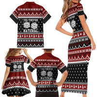 They Are Natural Christmas Family Matching Short Sleeve Bodycon Dress and Hawaiian Shirt Xmas Holiday Patterns - Wonder Print Shop