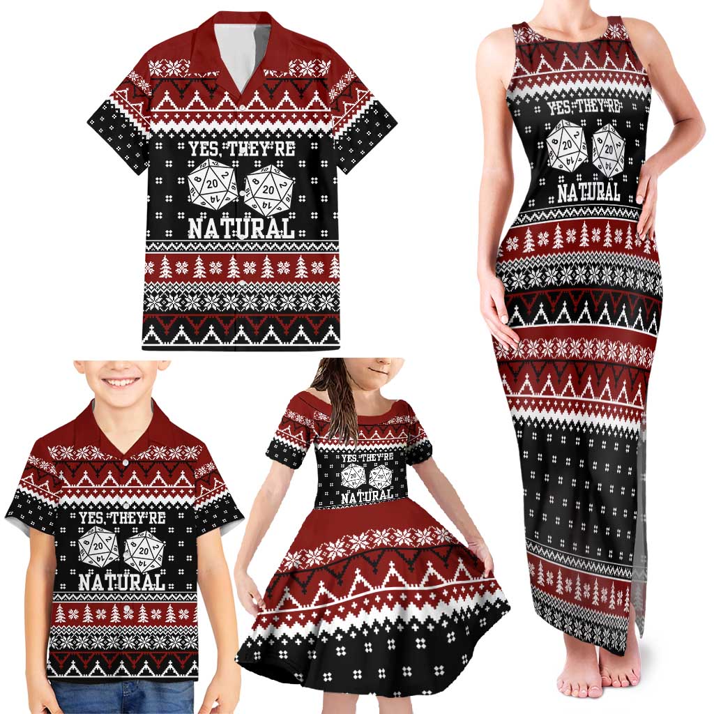 They Are Natural Christmas Family Matching Tank Maxi Dress and Hawaiian Shirt Xmas Holiday Patterns - Wonder Print Shop