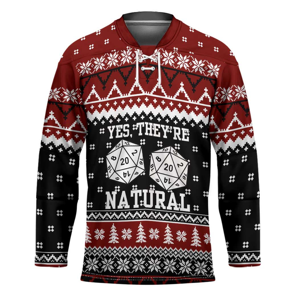 They Are Natural Christmas Hockey Jersey Xmas Holiday Patterns - Wonder Print Shop