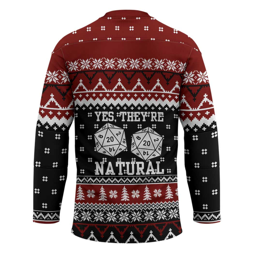 They Are Natural Christmas Hockey Jersey Xmas Holiday Patterns - Wonder Print Shop