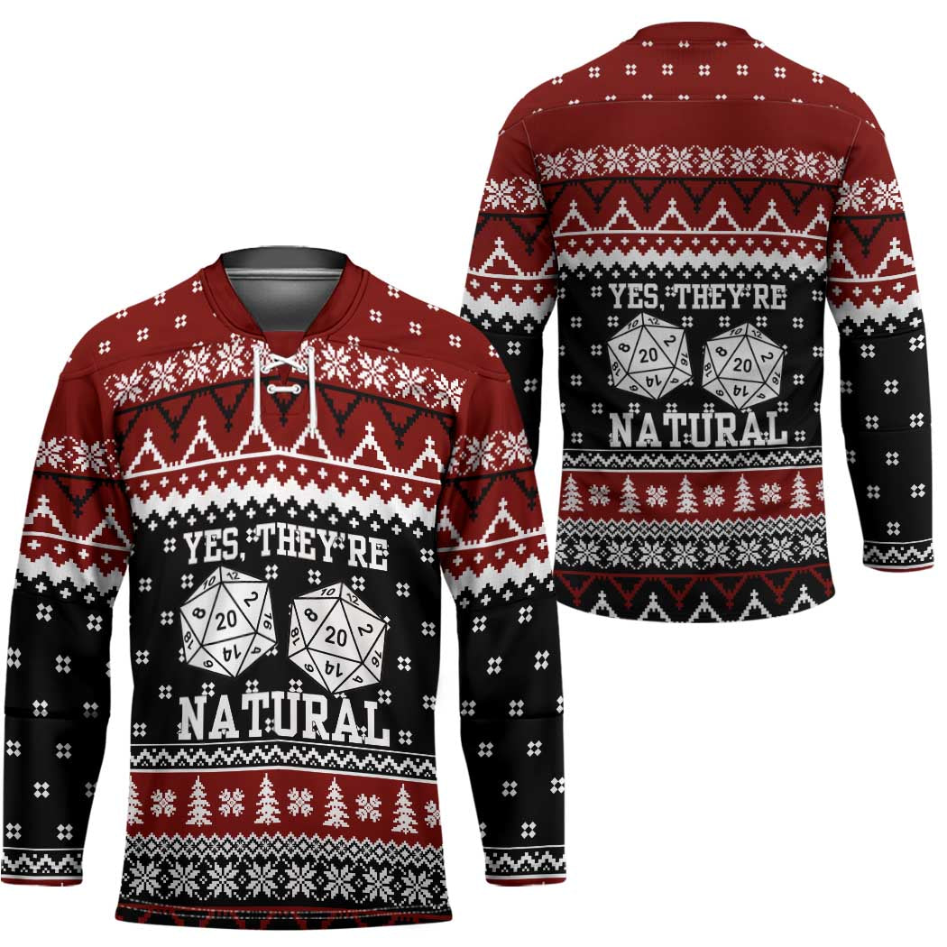 They Are Natural Christmas Hockey Jersey Xmas Holiday Patterns - Wonder Print Shop