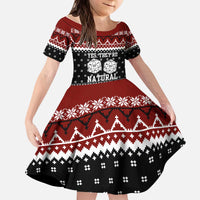 They Are Natural Christmas Kid Short Sleeve Dress Xmas Holiday Patterns - Wonder Print Shop