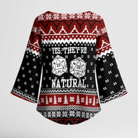 They Are Natural Christmas Kimono Sleeve Blouse Xmas Holiday Patterns - Wonder Print Shop