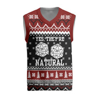 They Are Natural Christmas Knitted V-Neck Vest Xmas Holiday Patterns - Wonder Print Shop