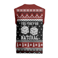They Are Natural Christmas Knitted V-Neck Vest Xmas Holiday Patterns - Wonder Print Shop