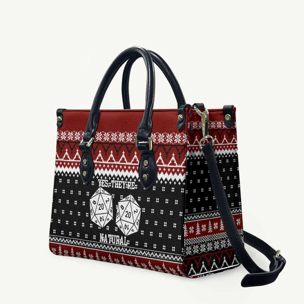 They Are Natural Christmas Leather Bag Xmas Holiday Patterns - Wonder Print Shop