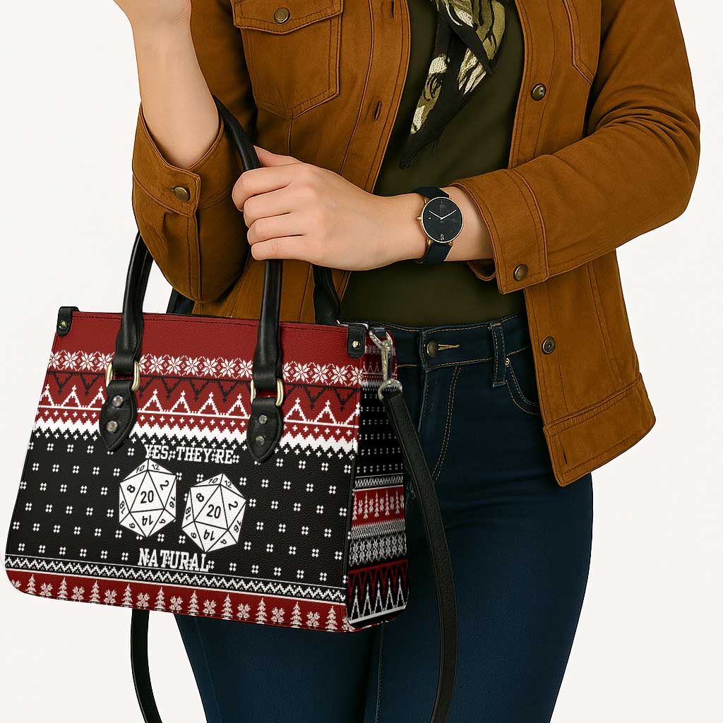 They Are Natural Christmas Leather Bag Xmas Holiday Patterns - Wonder Print Shop