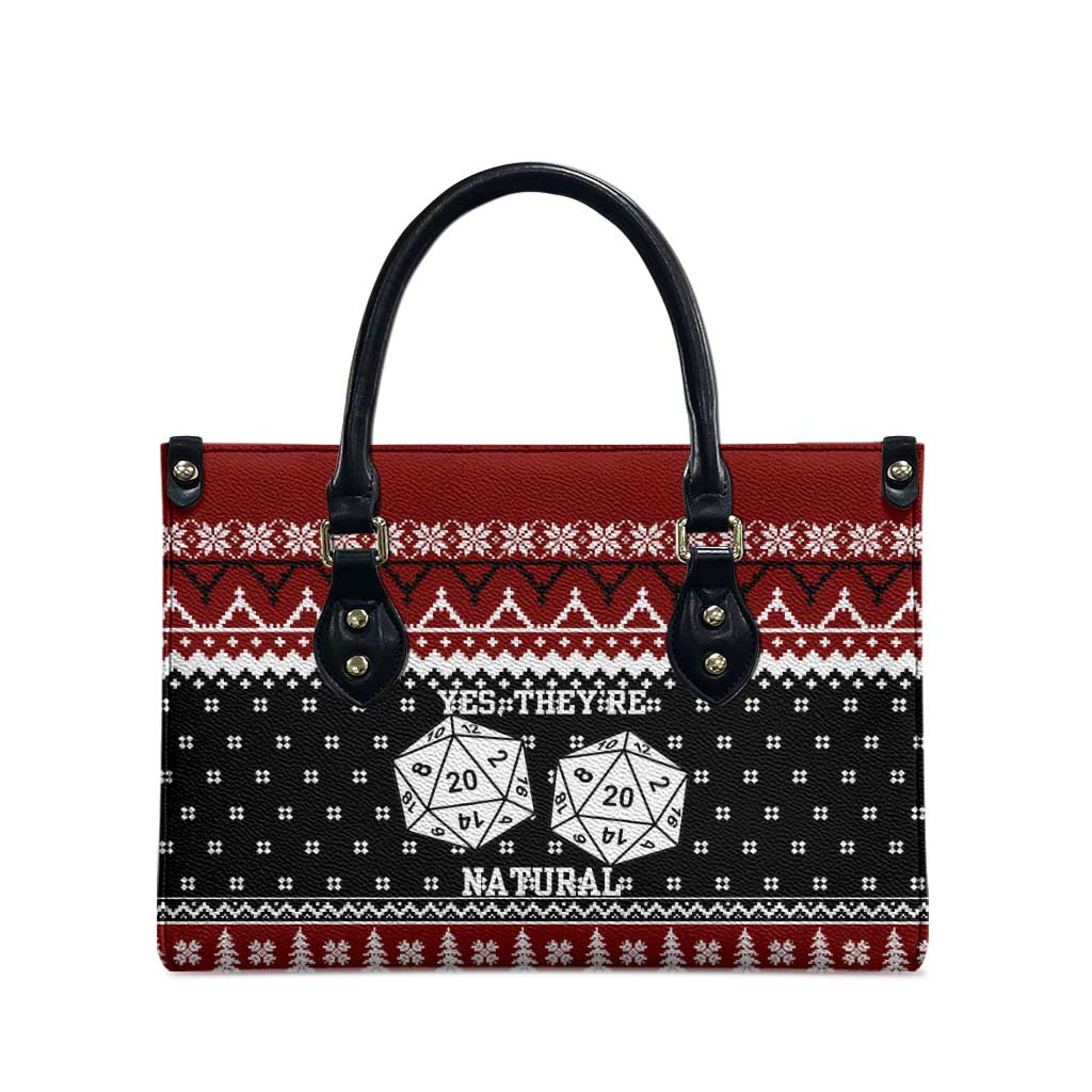 They Are Natural Christmas Leather Bag Xmas Holiday Patterns - Wonder Print Shop