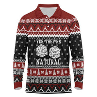 They Are Natural Christmas Long Sleeve Polo Shirt Xmas Holiday Patterns - Wonder Print Shop