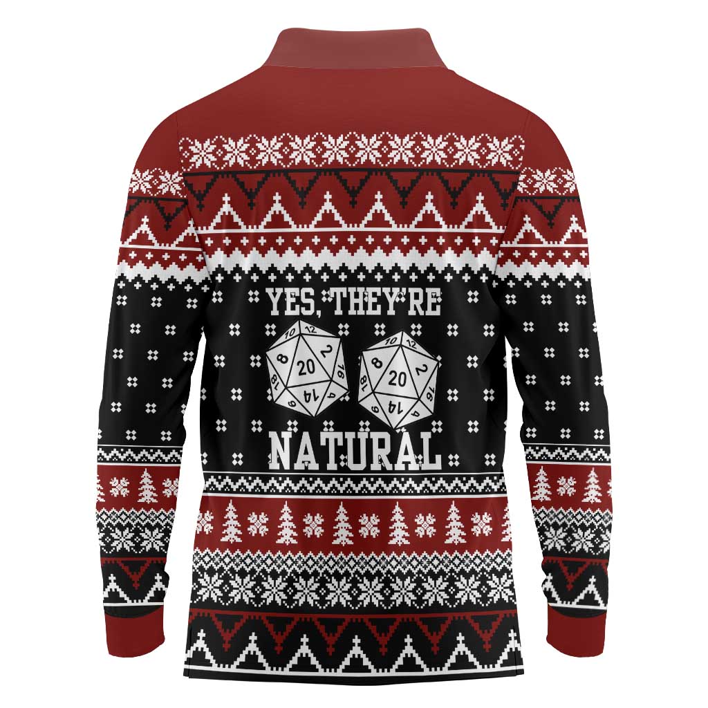 They Are Natural Christmas Long Sleeve Polo Shirt Xmas Holiday Patterns - Wonder Print Shop