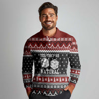 They Are Natural Christmas Long Sleeve Polo Shirt Xmas Holiday Patterns - Wonder Print Shop