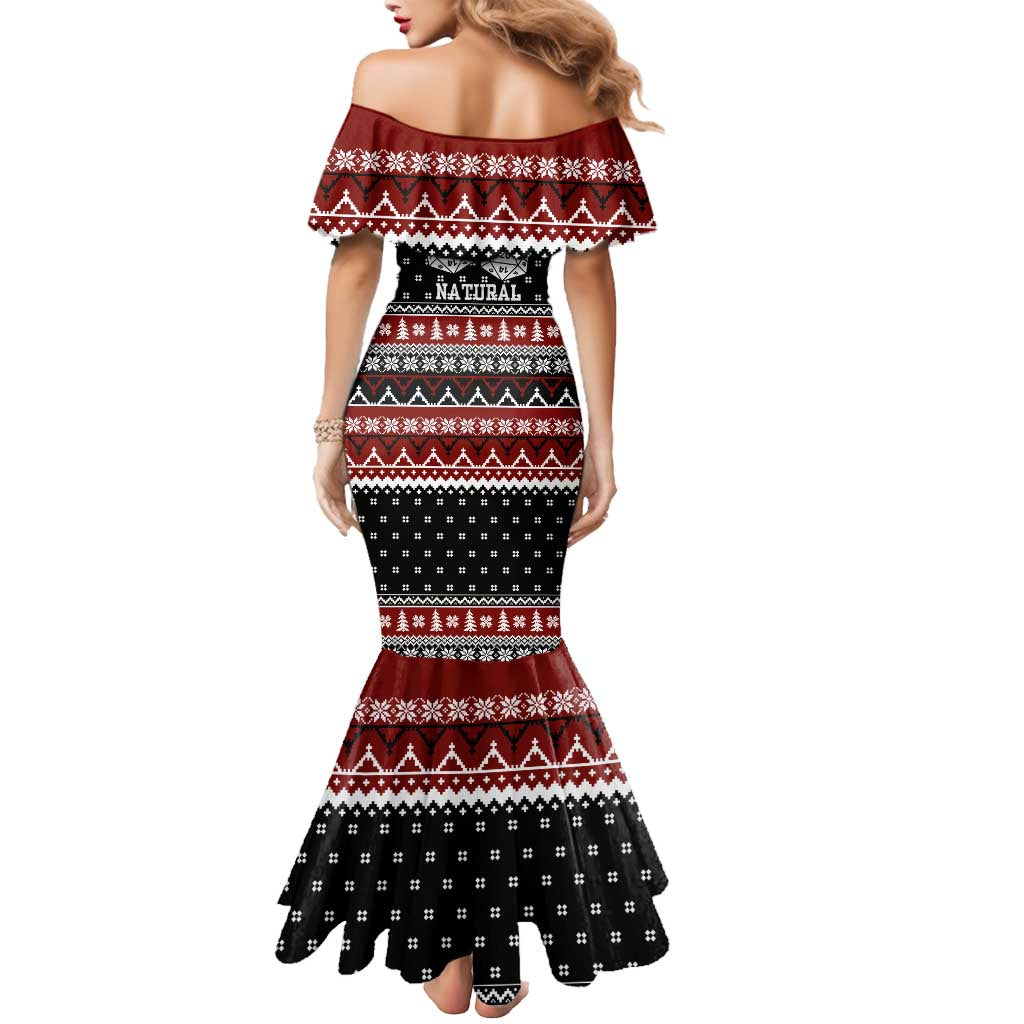 They Are Natural Christmas Mermaid Dress Xmas Holiday Patterns - Wonder Print Shop