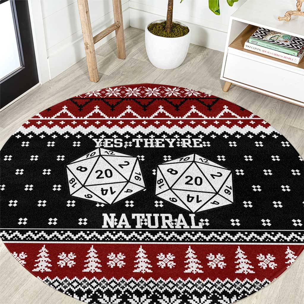 They Are Natural Christmas Round Carpet Xmas Holiday Patterns - Wonder Print Shop