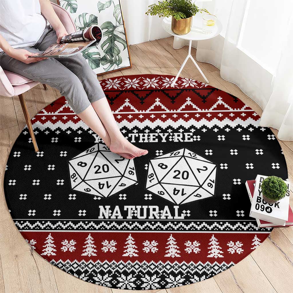 They Are Natural Christmas Round Carpet Xmas Holiday Patterns - Wonder Print Shop