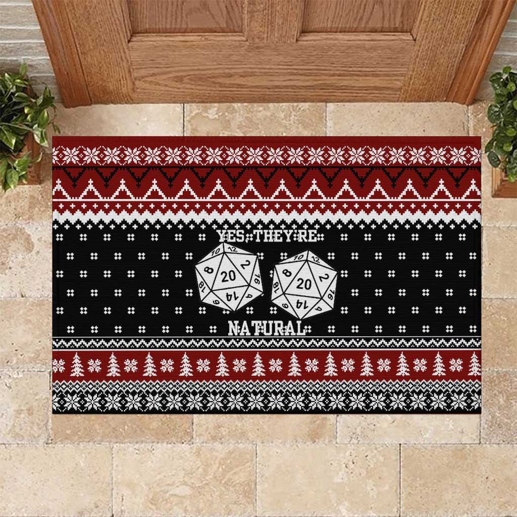 They Are Natural Christmas Rubber Doormat Xmas Holiday Patterns - Wonder Print Shop