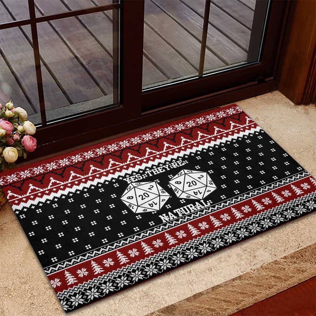They Are Natural Christmas Rubber Doormat Xmas Holiday Patterns - Wonder Print Shop