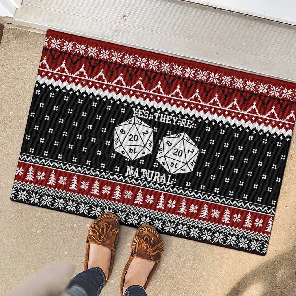 They Are Natural Christmas Rubber Doormat Xmas Holiday Patterns - Wonder Print Shop