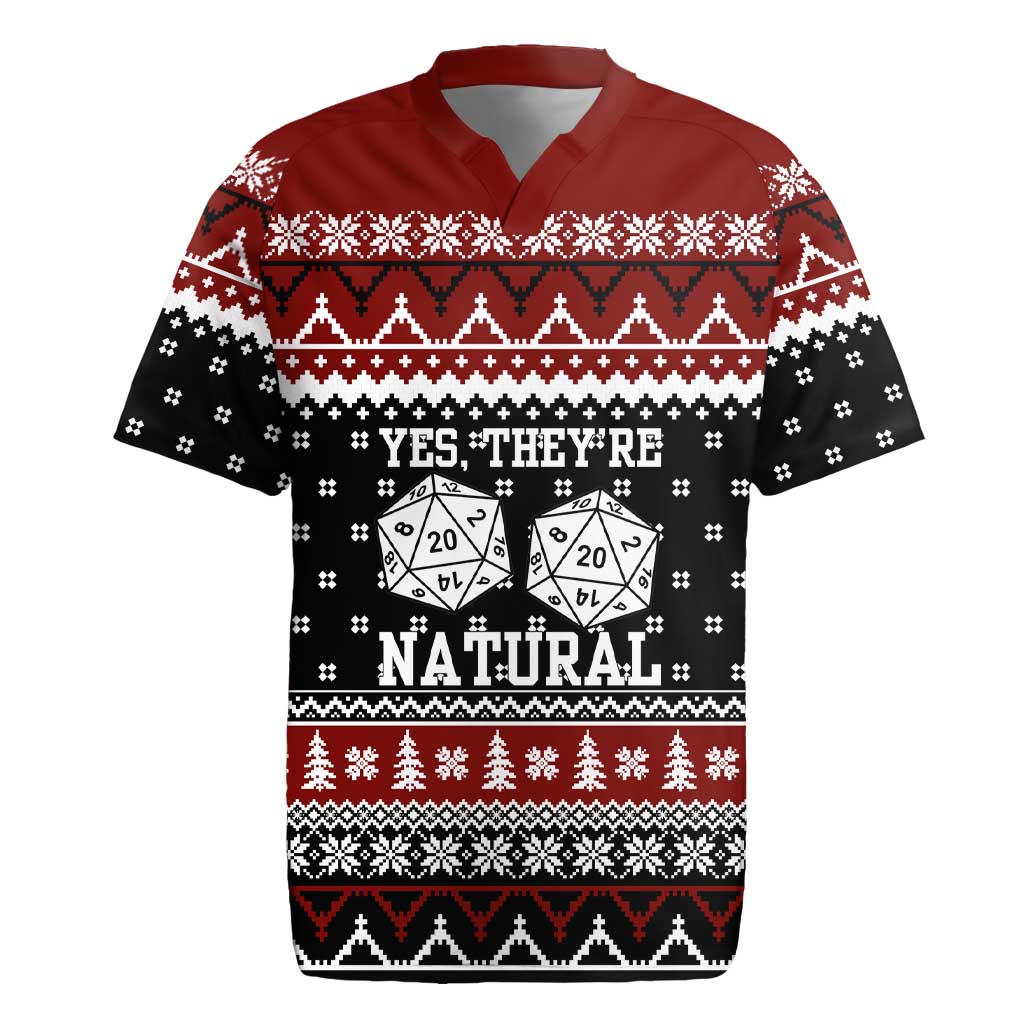 They Are Natural Christmas Rugby Jersey Xmas Holiday Patterns - Wonder Print Shop
