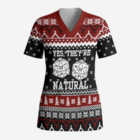 They Are Natural Christmas Scrub Top Xmas Holiday Patterns - Wonder Print Shop