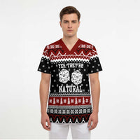 They Are Natural Christmas Scrub Top Xmas Holiday Patterns - Wonder Print Shop