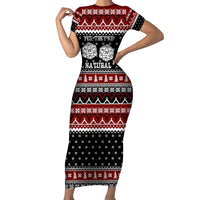 They Are Natural Christmas Short Sleeve Bodycon Dress Xmas Holiday Patterns - Wonder Print Shop