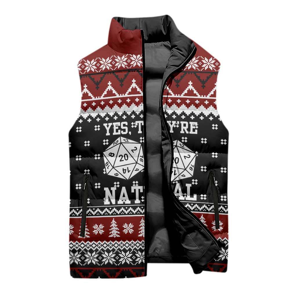 They Are Natural Christmas Sleeveless Puffer Jacket Xmas Holiday Patterns - Wonder Print Shop