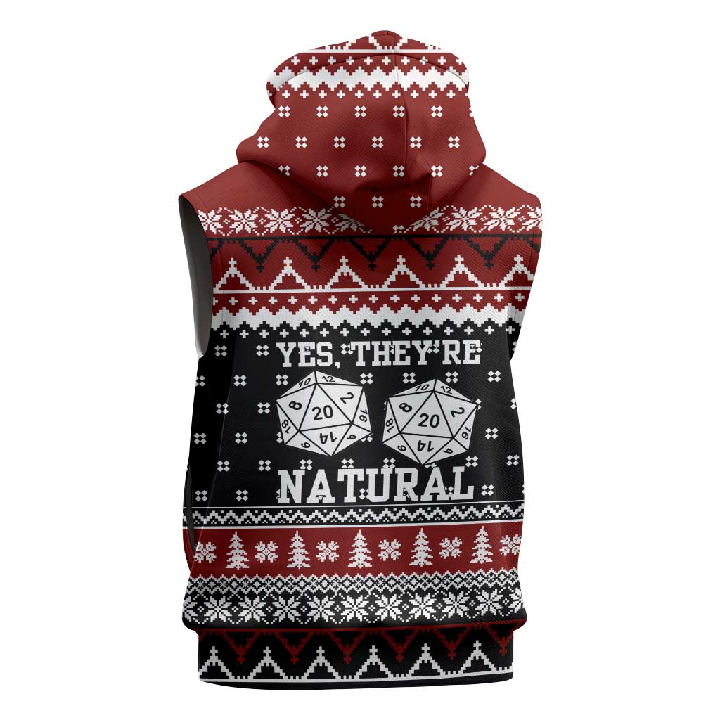 They Are Natural Christmas Sleeveless Zip Hoodie Xmas Holiday Patterns - Wonder Print Shop