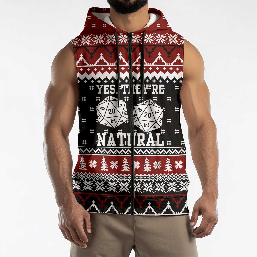They Are Natural Christmas Sleeveless Zip Hoodie Xmas Holiday Patterns - Wonder Print Shop