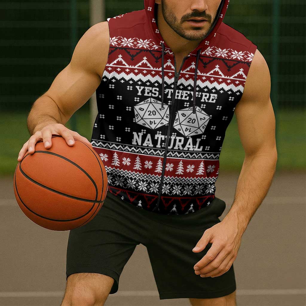They Are Natural Christmas Sleeveless Zip Hoodie Xmas Holiday Patterns - Wonder Print Shop