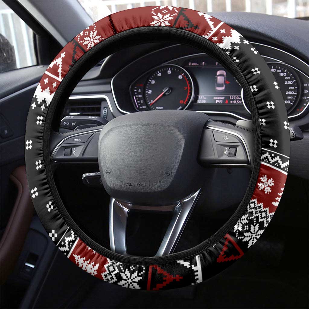 They Are Natural Christmas Steering Wheel Cover Xmas Holiday Patterns - Wonder Print Shop