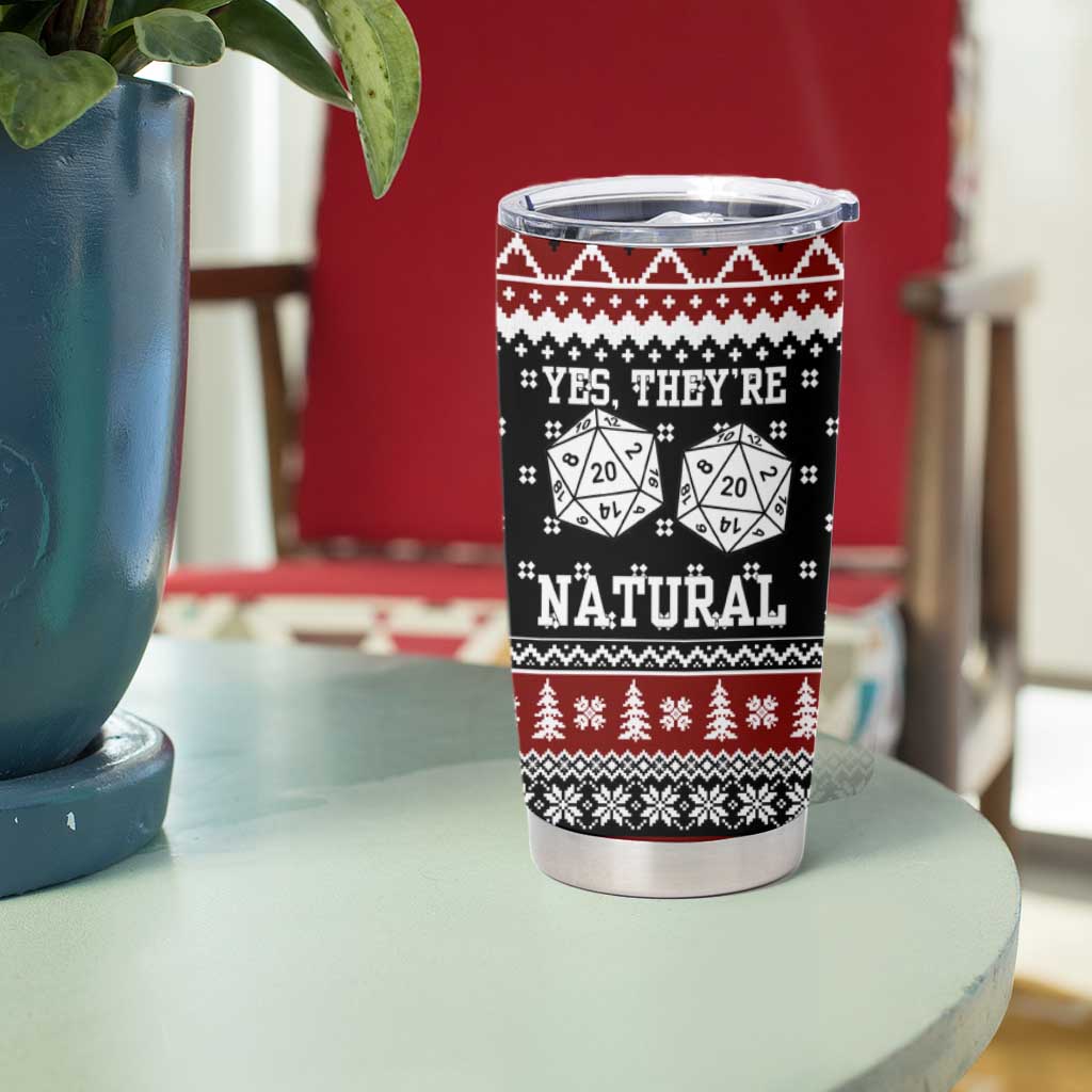 They Are Natural Christmas Tumbler Cup Xmas Holiday Patterns - Wonder Print Shop