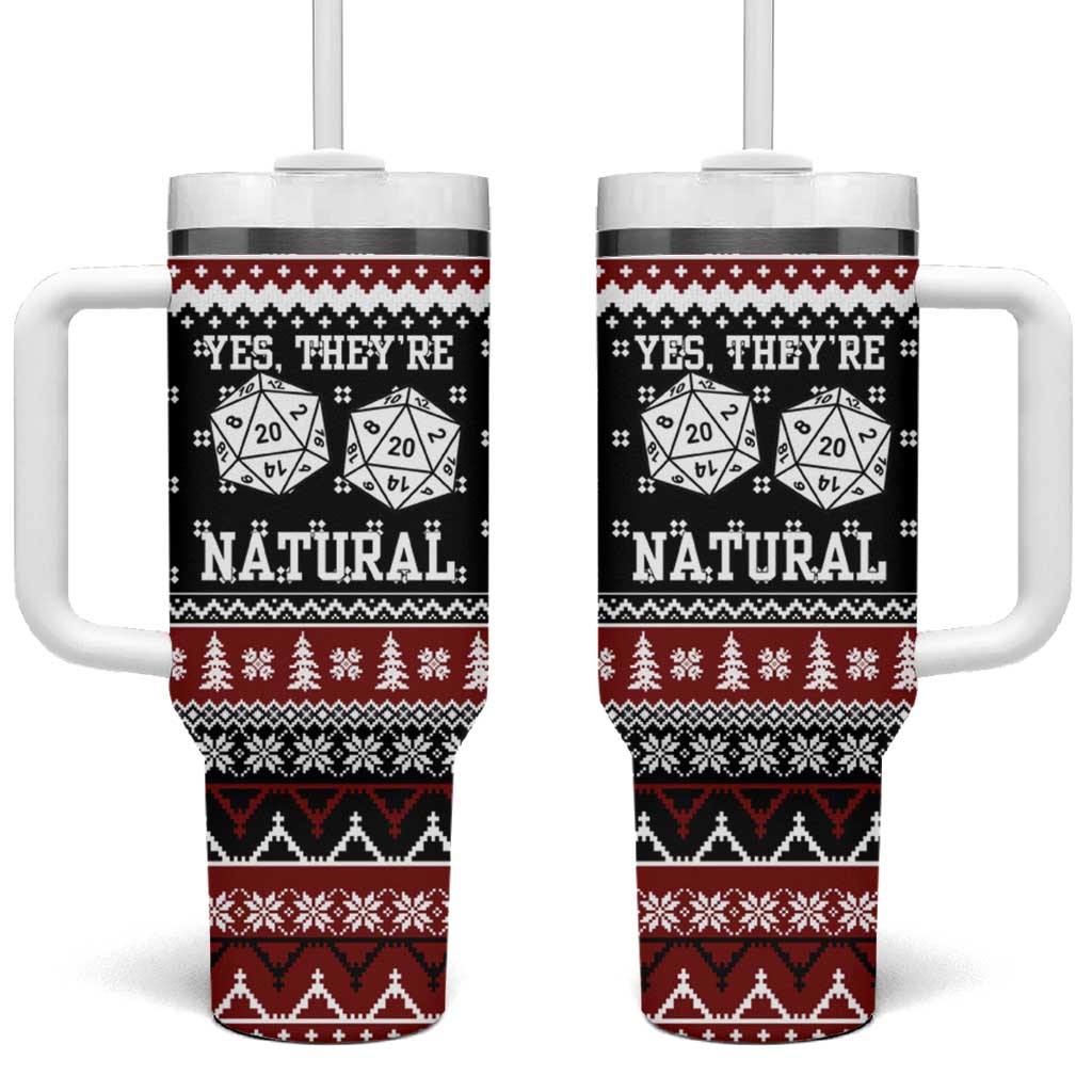 They Are Natural Christmas Tumbler With Handle Xmas Holiday Patterns - Wonder Print Shop