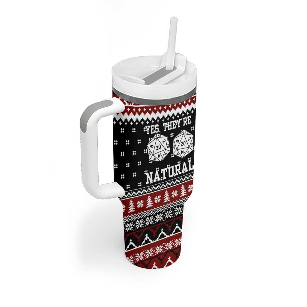 They Are Natural Christmas Tumbler With Handle Xmas Holiday Patterns - Wonder Print Shop