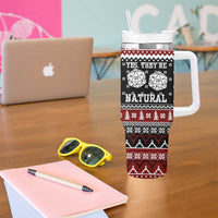 They Are Natural Christmas Tumbler With Handle Xmas Holiday Patterns - Wonder Print Shop