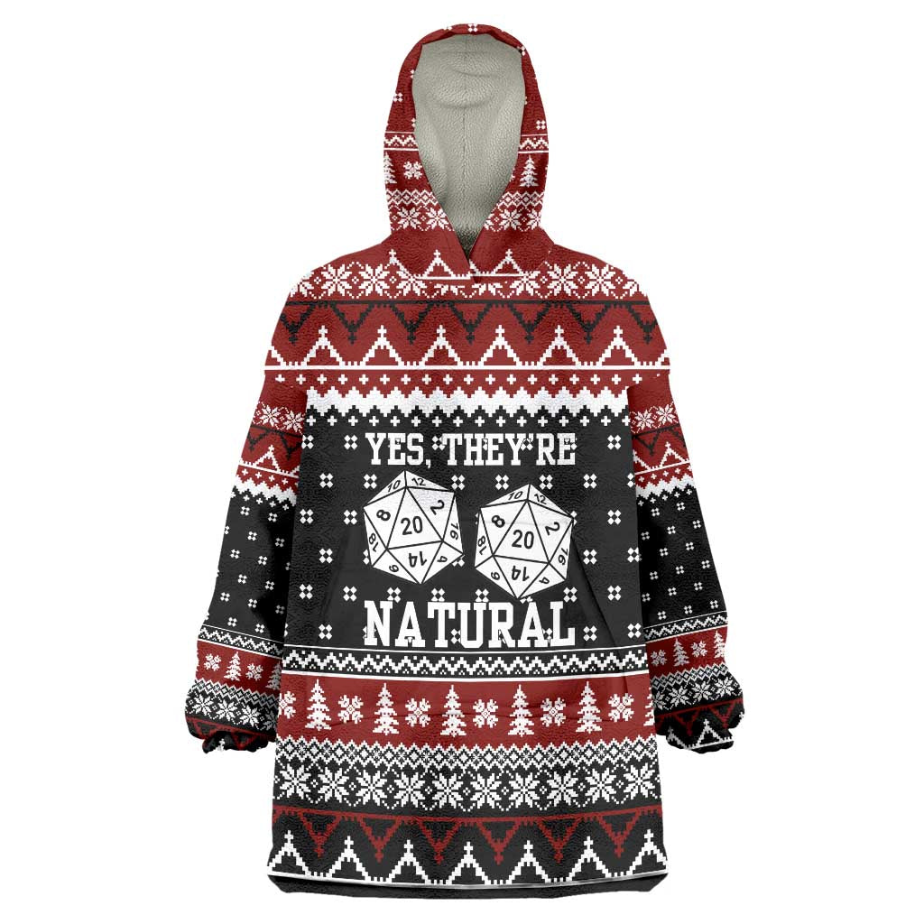They Are Natural Christmas Wearable Blanket Hoodie Xmas Holiday Patterns - Wonder Print Shop