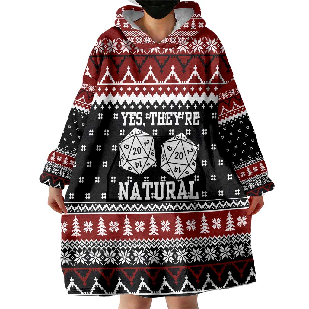 They Are Natural Christmas Wearable Blanket Hoodie Xmas Holiday Patterns - Wonder Print Shop