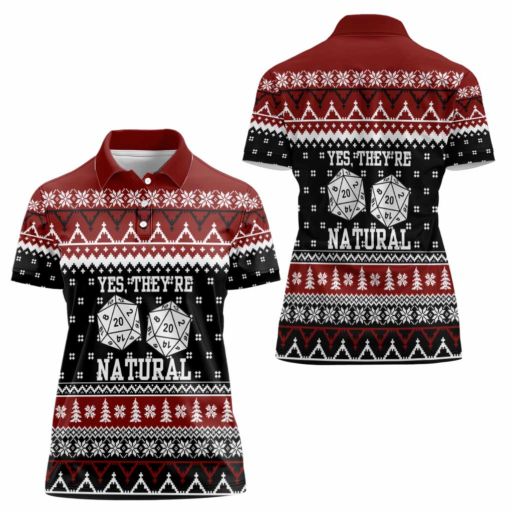They Are Natural Christmas Women Polo Shirt Xmas Holiday Patterns - Wonder Print Shop