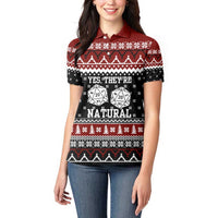 They Are Natural Christmas Women Polo Shirt Xmas Holiday Patterns - Wonder Print Shop