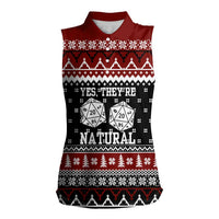 They Are Natural Christmas Women Sleeveless Polo Shirt Xmas Holiday Patterns - Wonder Print Shop
